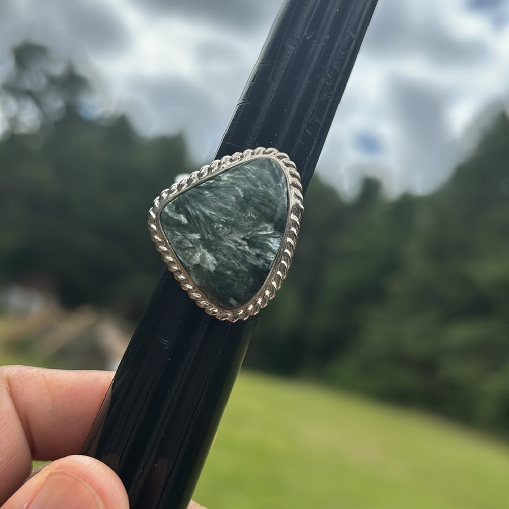 Sterling Silver Seraphinite Ring - image 8